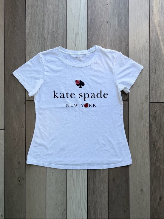 KATE SPADE Ladybug Logo Crew-Neck T-Shirt - Picture 2 of 8